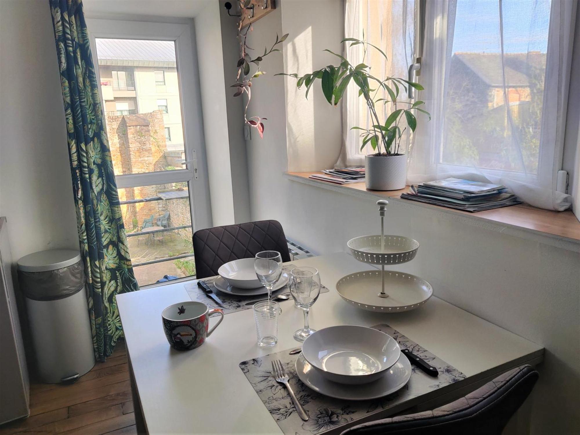 Appartement T2 "Jungle" Centre Ville De Vitre Au Calme Cote Cour Dış mekan fotoğraf
